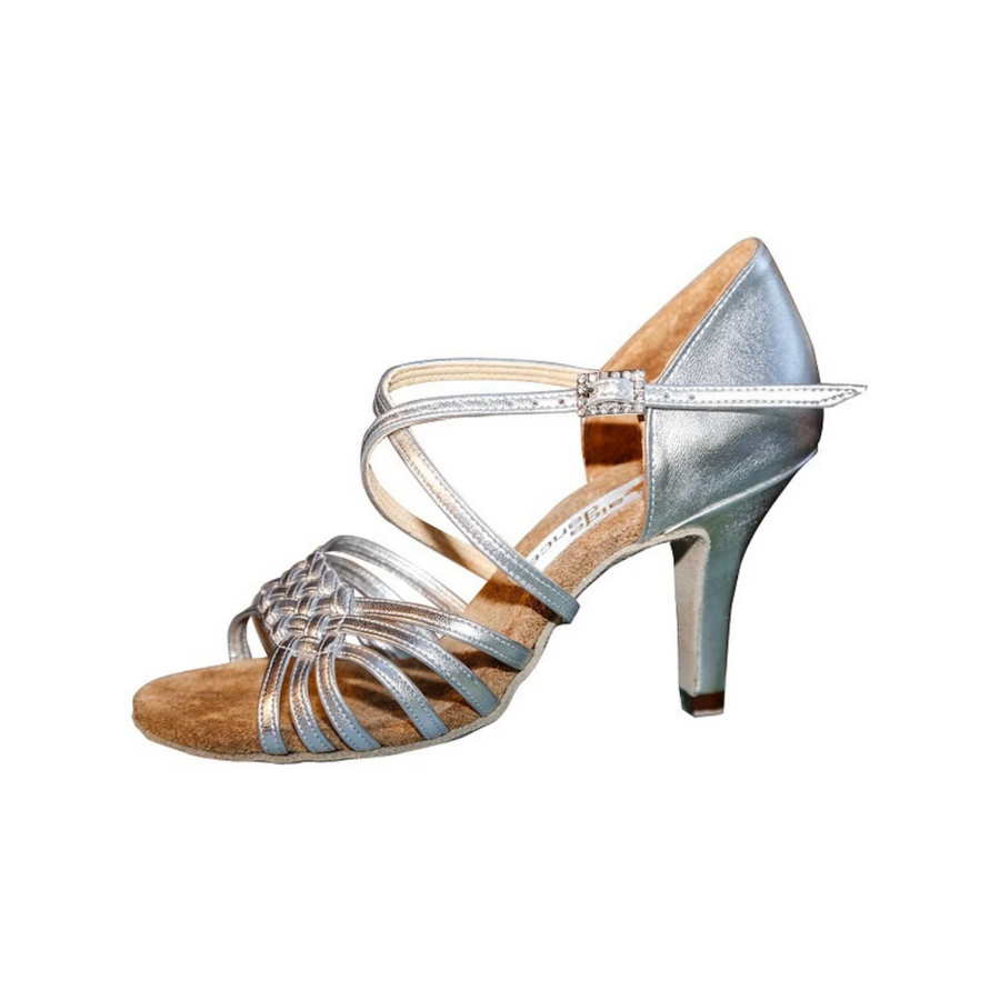 Andra (080K) - 25 3" Slim Double Narrow Silver Leather Arch Support